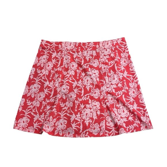 RIP SKIRT HAWAII LENGTH 2 CORAL HIBISCUS FLORAL QUICK WRAP SZ XL TRAVEL COVER UP - Picture 2 of 7